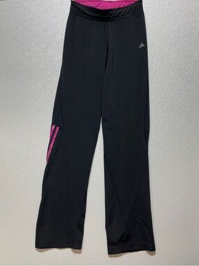 3/$30 adidas Black Training Pants with Pink Panels